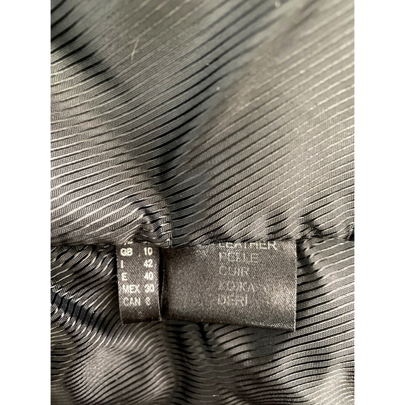 Punto Jacket Fur Collar Black Button Closure Pockets Leather trim 6 S - Picture 12 of 13